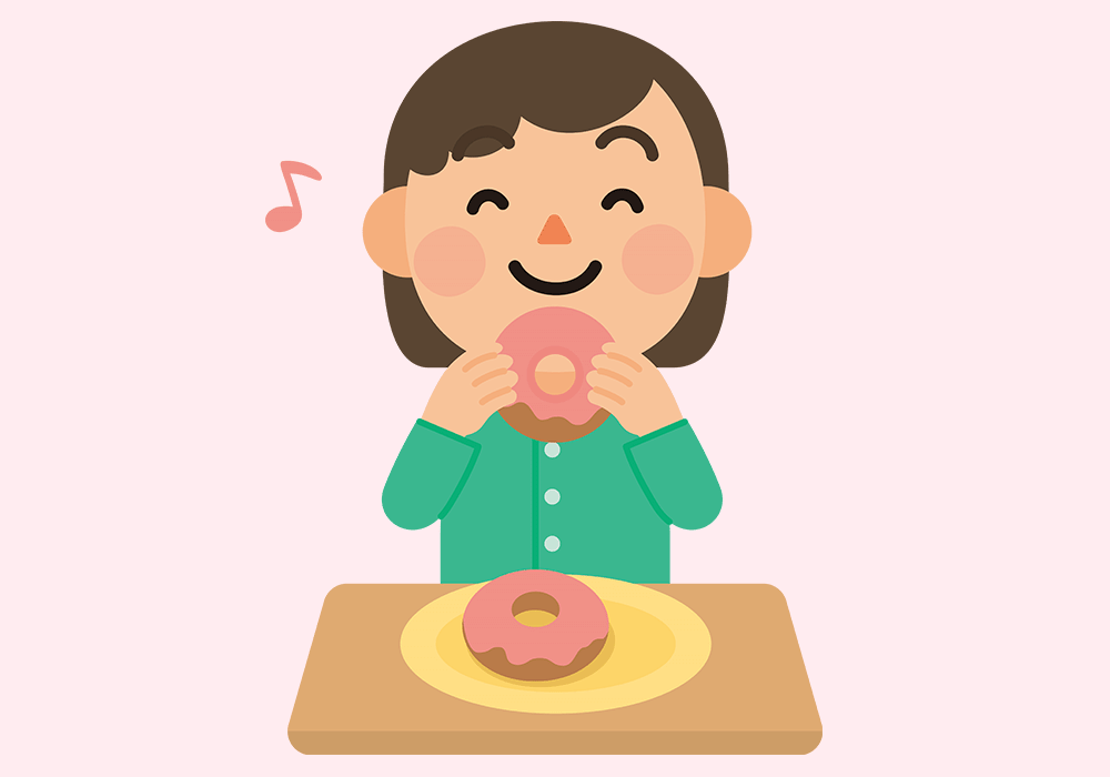 おやつを食べる子供
