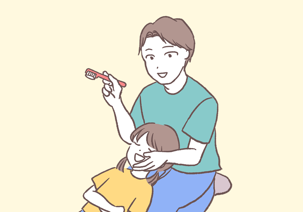 仕上げ磨き